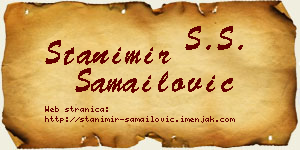 Stanimir Samailović vizit kartica